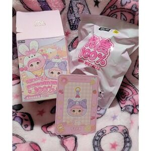 Nommi 100% Sweetness Blind Box Plush Keychain Taro with Cream Purple Cat Toy